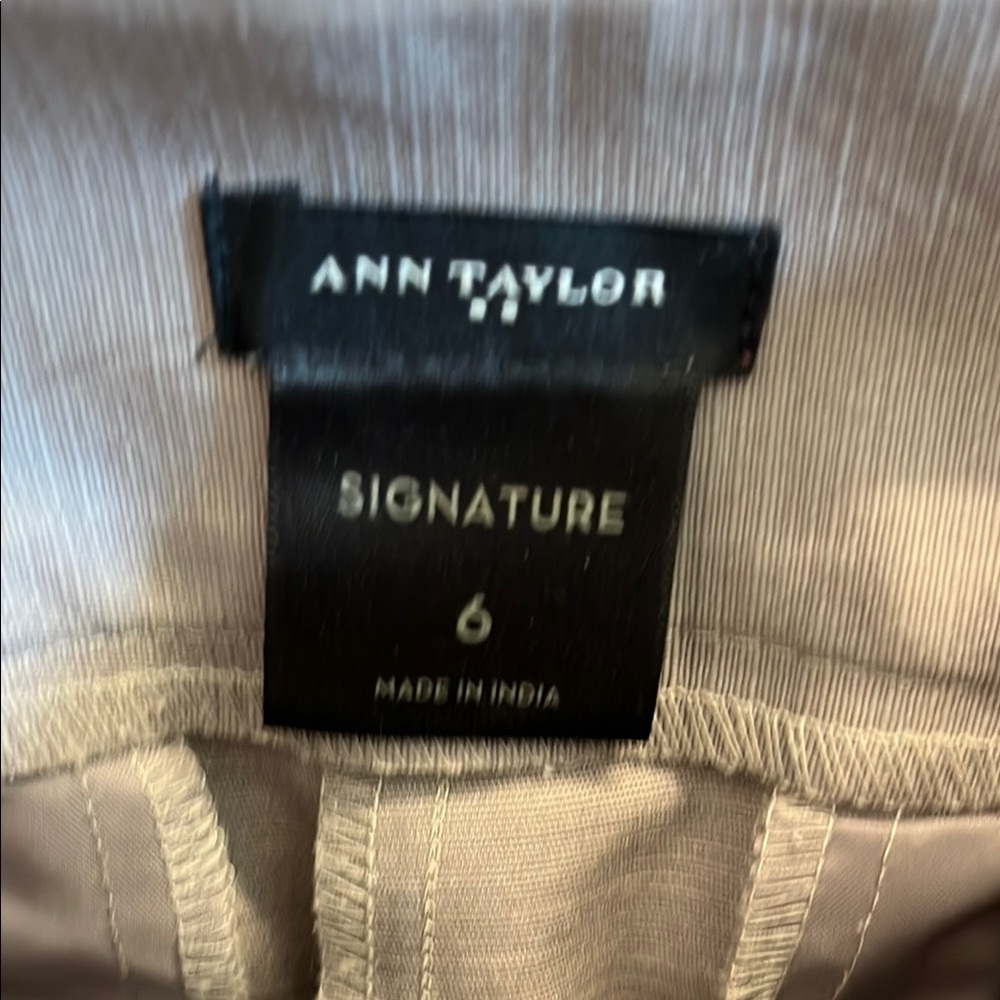 Ann Taylor size 6 women’s Tan Straight Leg Pants - Picture 2 of 13